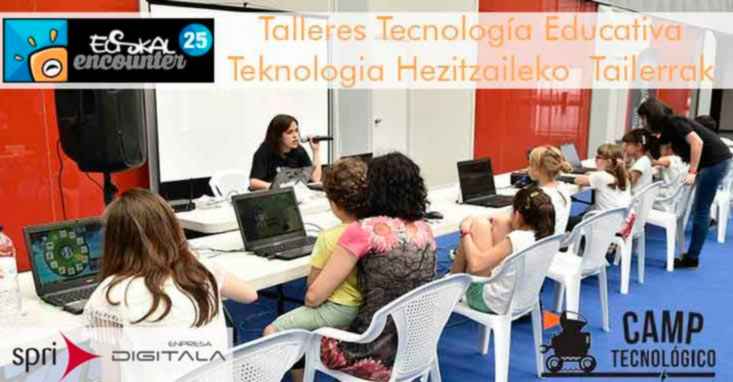 Euskal Encounter 24 con talleres de Camp Tecnologico formacion para niños/as y adolescentes en robotica educativa, programacion, electronica